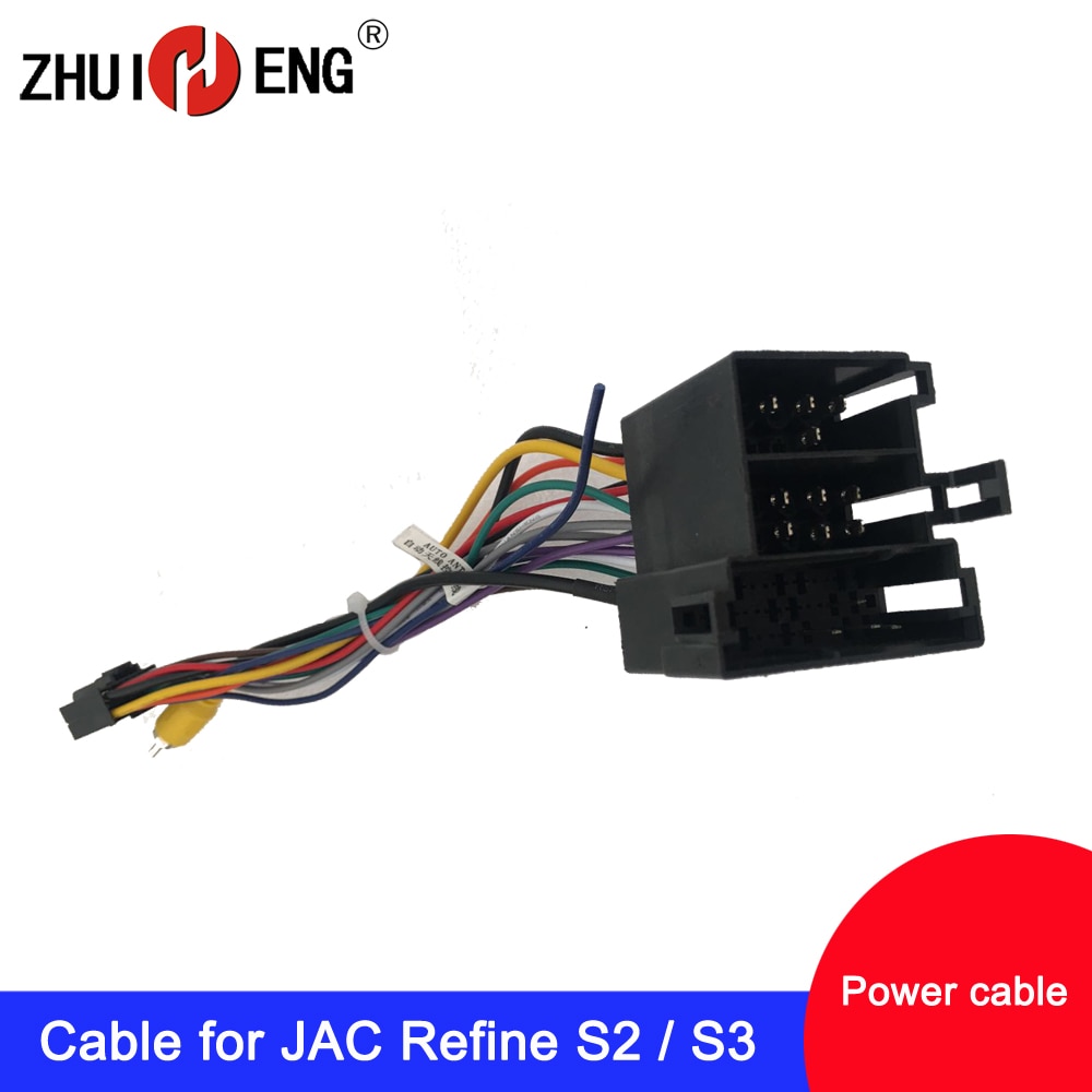 2din Auto Radio Vrouwelijke Iso Radio Plug Power Adapter Kabelboom Speciaal Voor Jac Verfijnen S2 S3 Harnas Power kabel