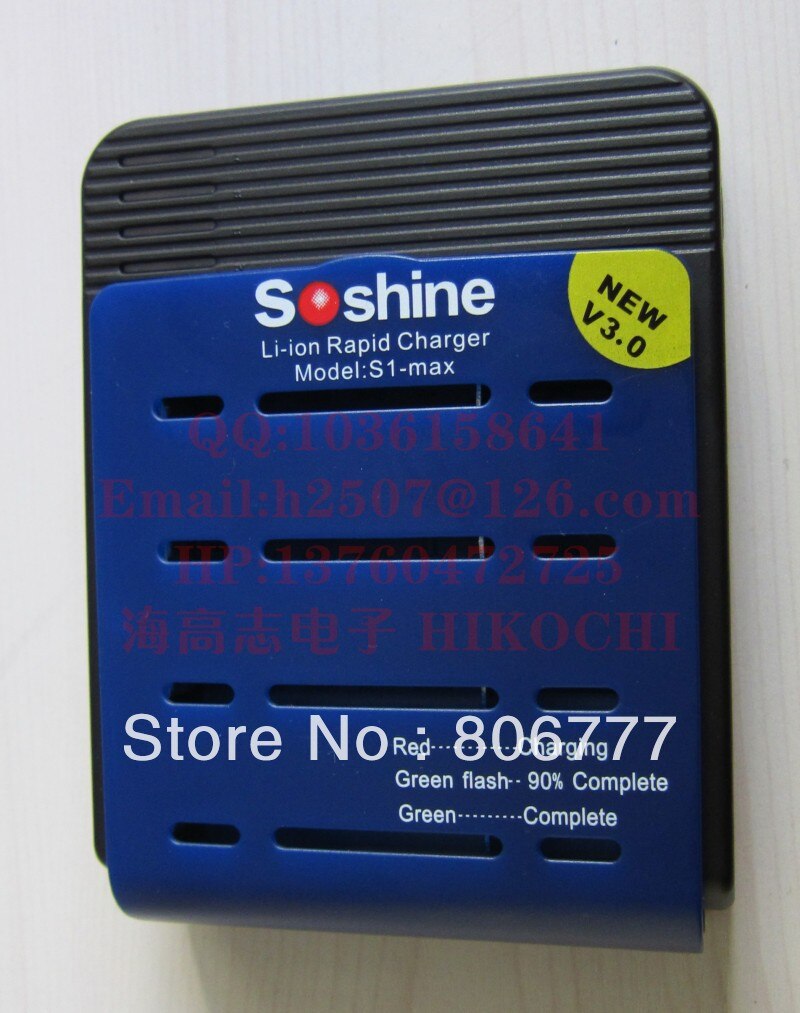 Soshine 18650/18500 /RCR123 16340 3.7 V Li-Ion Batterij Snellader S1MAX