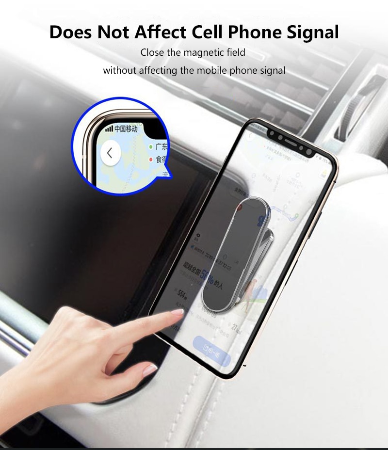 Magnetisk telefonholder 360 ° rotation til telefon i bil luftudtag monteret universal mobil smartphone stativ magnet support celleholder