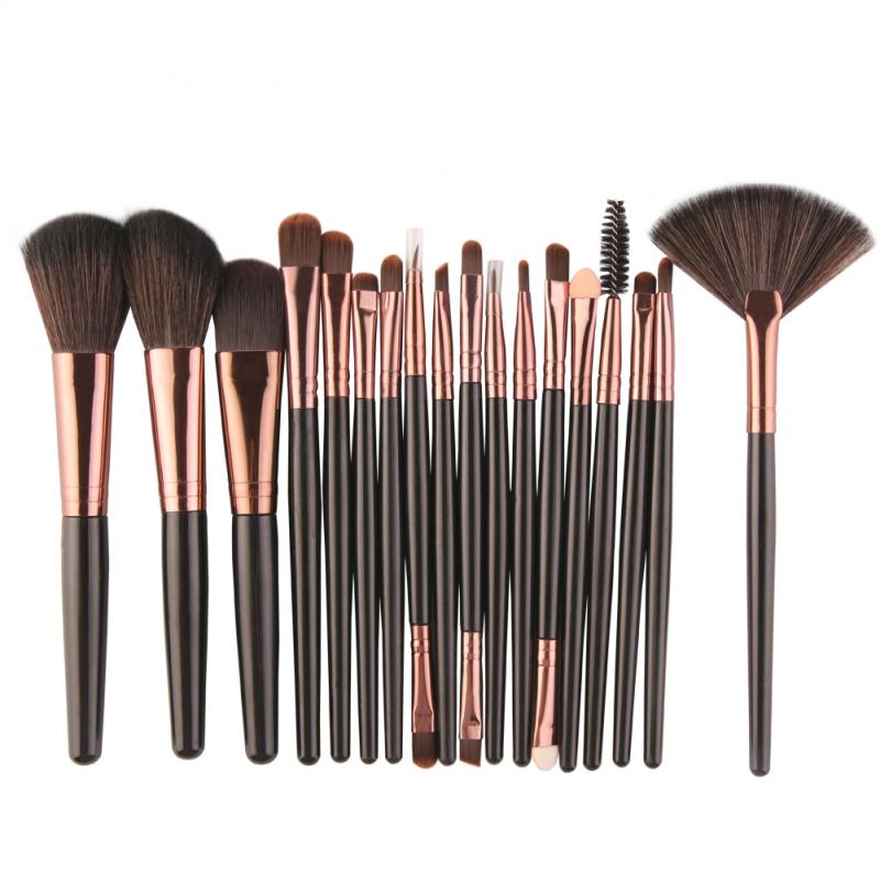 Maange 18 stuks make-upkwasten gereedschapsset cosmetische poeder oogschaduw foundation blush blending beauty make-upkwast maquiagem: 03