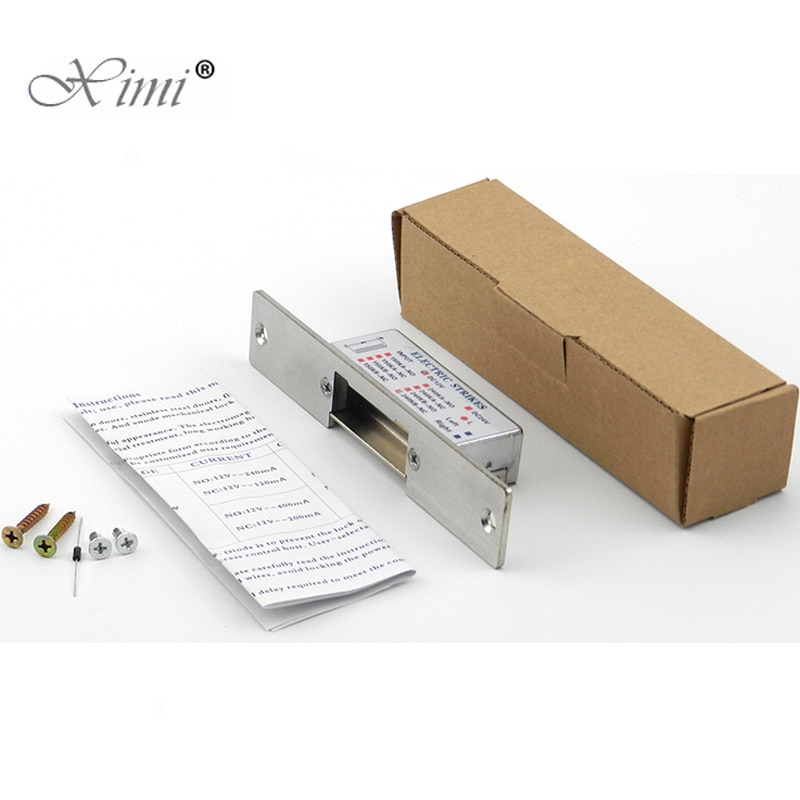 DC 12V Stainless Steel Strike Lock Fail-Secure Fail-Safe Electric Door Lock For Home Office Wood Metal Door Access Control