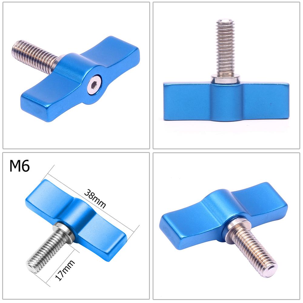 4pcs Aluminum Adjustable Handle 17mm M4 M5 M6 Thread Screw Adapter T shape Locking Screw Clamp Wrench Spanner Camera Accessories