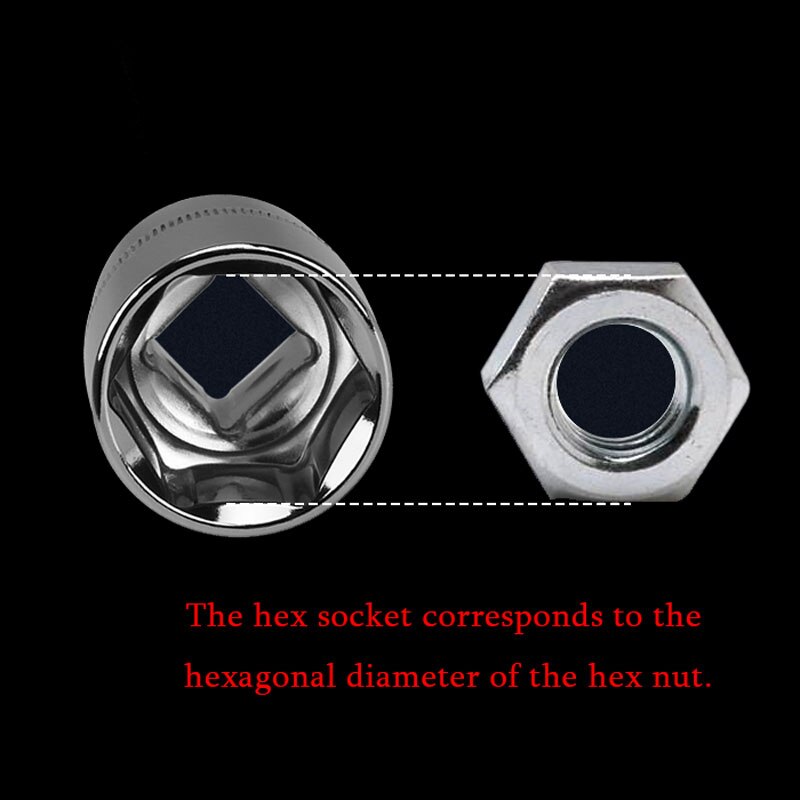 1Pcs Hex Bit Socket 3/8" Square Drive Allen Key Wrench Tools For Pneumatic Tools Chrome Vanadium Steel