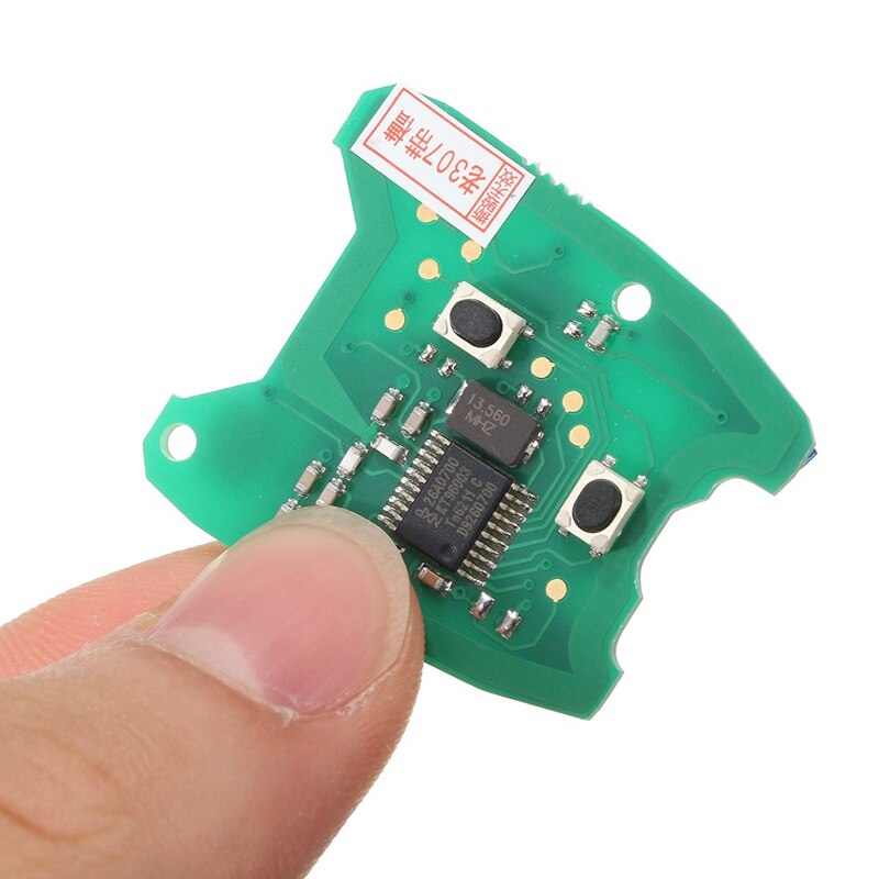 Placa de circuito de control remoto con 2 botones de 43Hz para Peugeot 307 / Citroen 73373067C