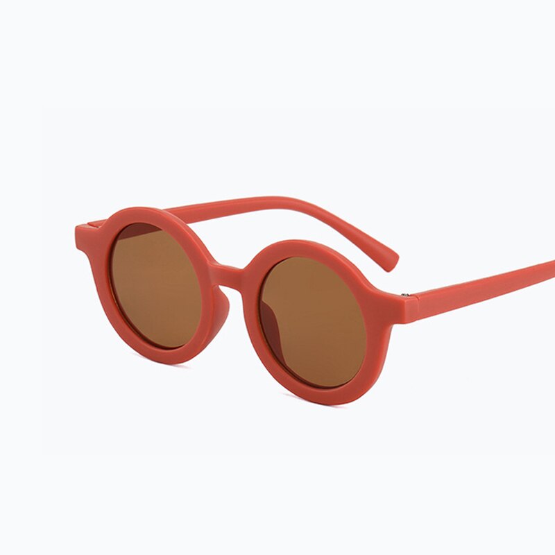 Xojox børn dekorative solbriller vintage runde søde piger drenge briller udendørs børn nuancer briller retro baby solbriller: Rød