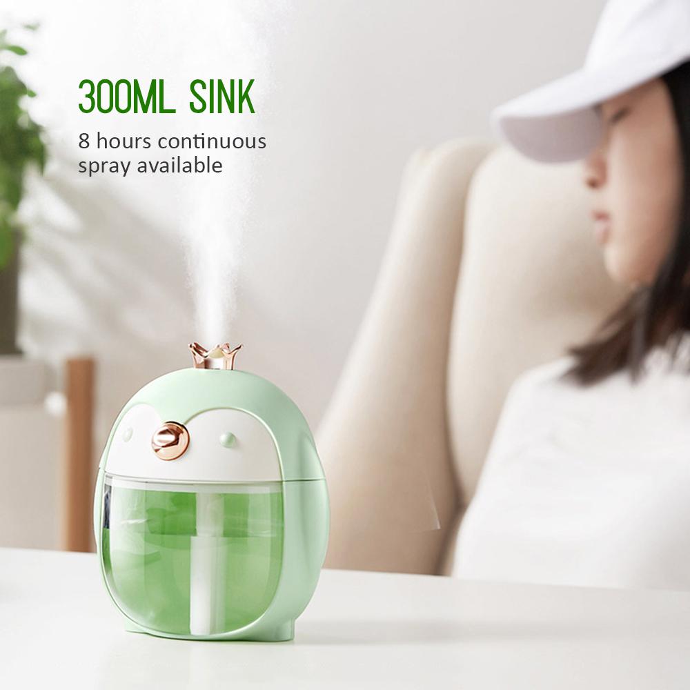 Nawilżacz powietrza pingwin lampka nocna z USB Humificador przenośny robić samochodu olej robić dyfuzora dyfuzor Atomizer narzędzie domowe Диффузор Ароматический Ароматический