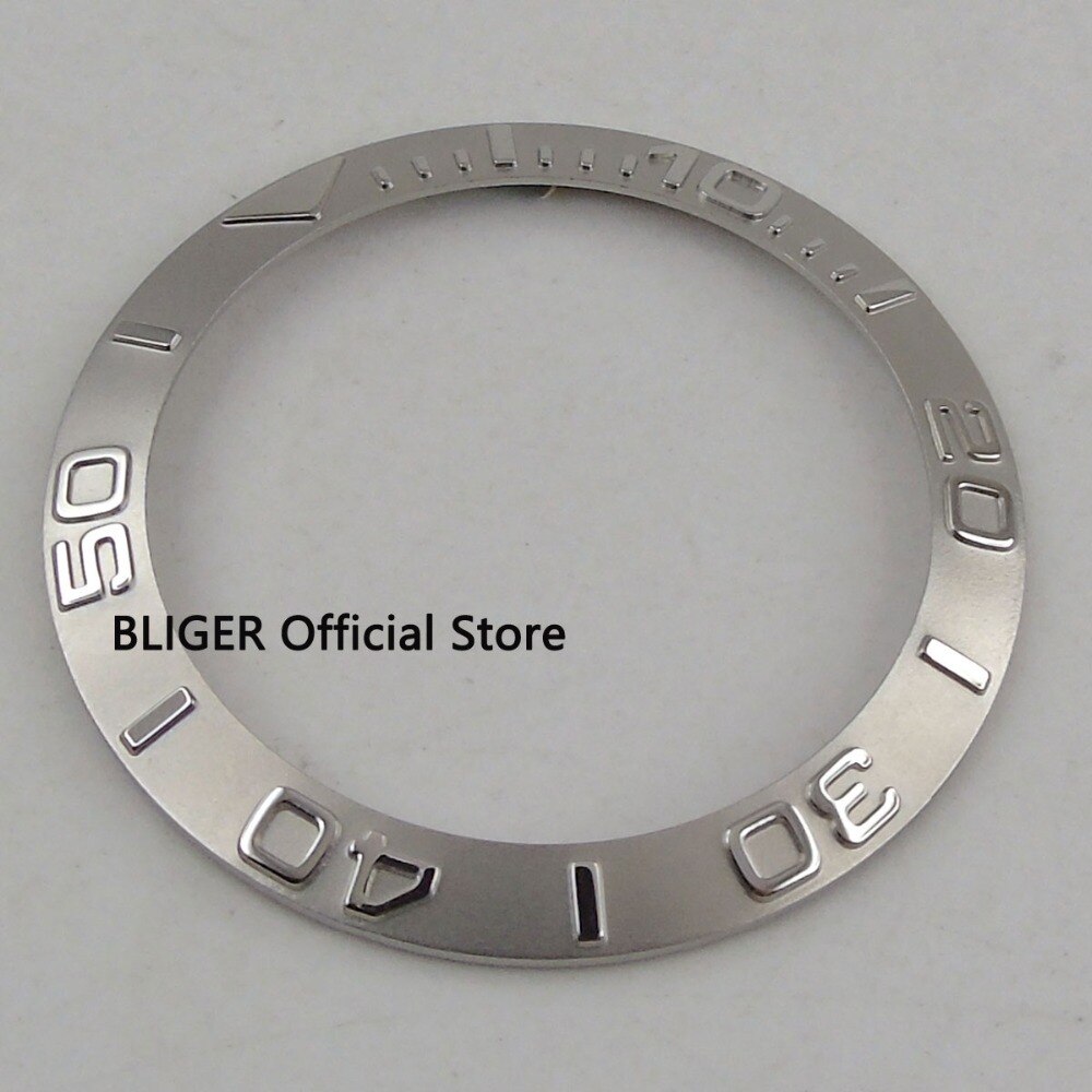 38 Mm Zilver Kleur Horloge Bezel Insert Voor Fit 40 Mm Case Sub Automatisch Uurwerk Horloge BB-1