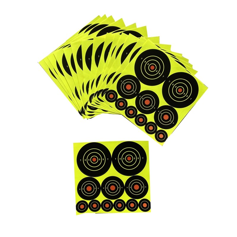 10Pcs Splatter Target Stickers Multi-Model Combination Adhesive Reactivity Firing Target