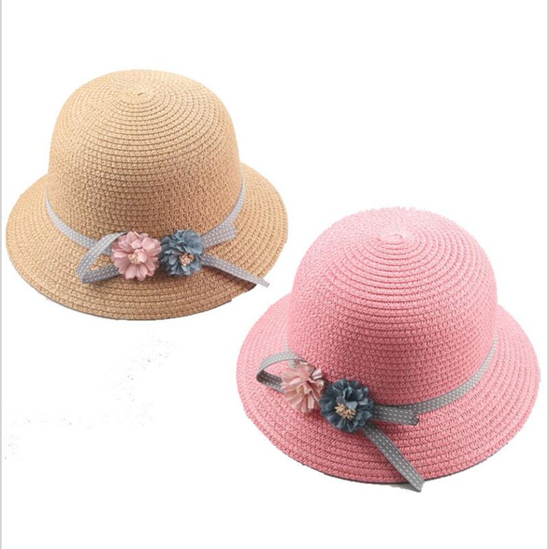 SUOGRY Summer Women's Beach Sun Cap Stylish Straw Hat For Women Protection UV Flowers Straw Hats Girls
