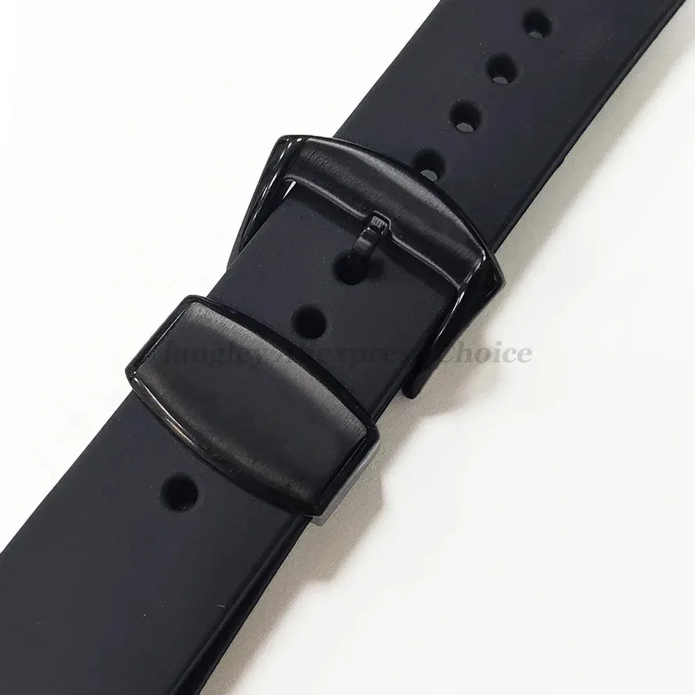 Bracelet de montre en Silicone pour SEIKO SKX007 009 plongée 007 pour résine en conserve d'ormeau 20mm 22mm bracelet de montre anneau fermoir boucle ardillon ceinture