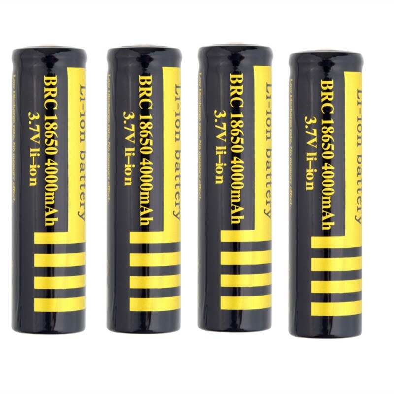 18650 3.7V 4000mAh Rechargeable Li-ion Battery for Flashlight Torch 18650 Battery accumulator battery: 4PCS