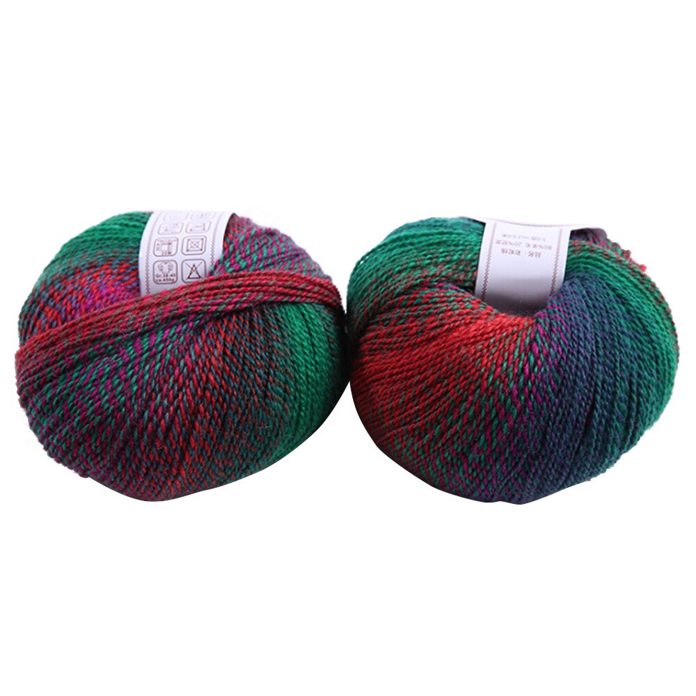 Chunky Pure Wool Ball Rainbow Colorful Knitting Crochet Yarn Craft for Sewing Autumn winter sweater Cloth Hand-knitted Yarn: 3