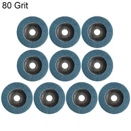 10 stk 4.5 tommer 40-120 korn flip slipeskive slipeskiver for vinkelsliper: Lilla