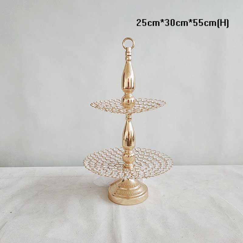 1Pcs Cake Stand Round Cupcake Stands Metal Dessert Display Cake Stands,: 2 tier