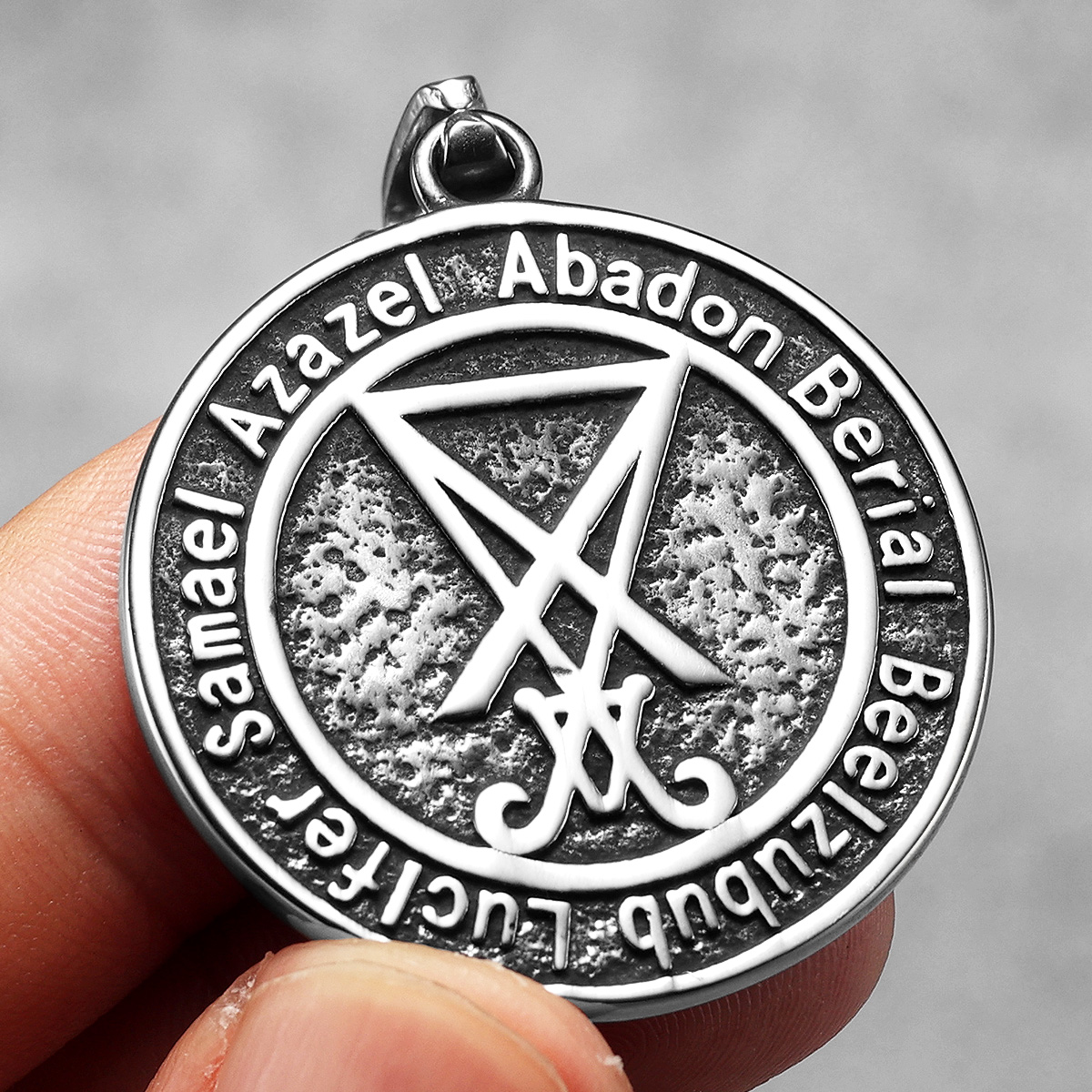 Hell démon Satan Lucifer acier inoxydable hommes colliers pendentif chaîne puissant amulette Vintage pour femmes bijoux