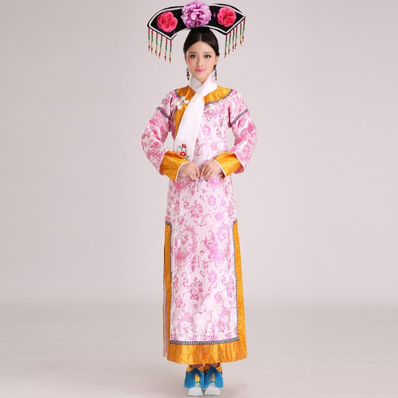 Disfraz de princesa china con tocado, 5 colores, antiguo,