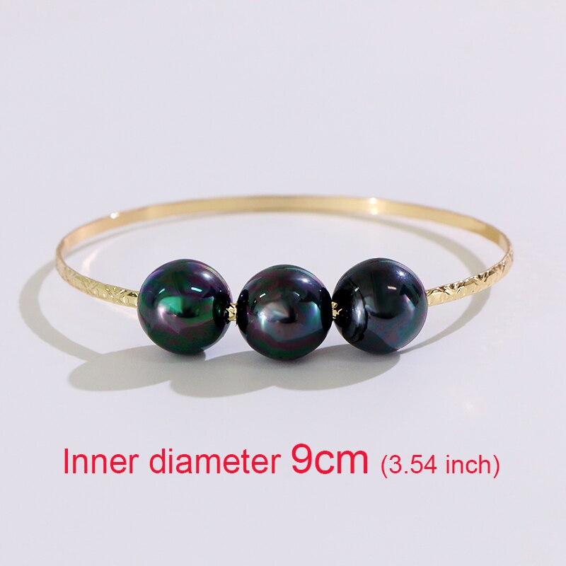 KOMI Inner Diameter 4-10CM Baby Adult Polynesian Hawaiian Jewelry Samoa Marshall Style Pearls Man Woman Bracelet Bangle K6501: Diameter 9CM K6500