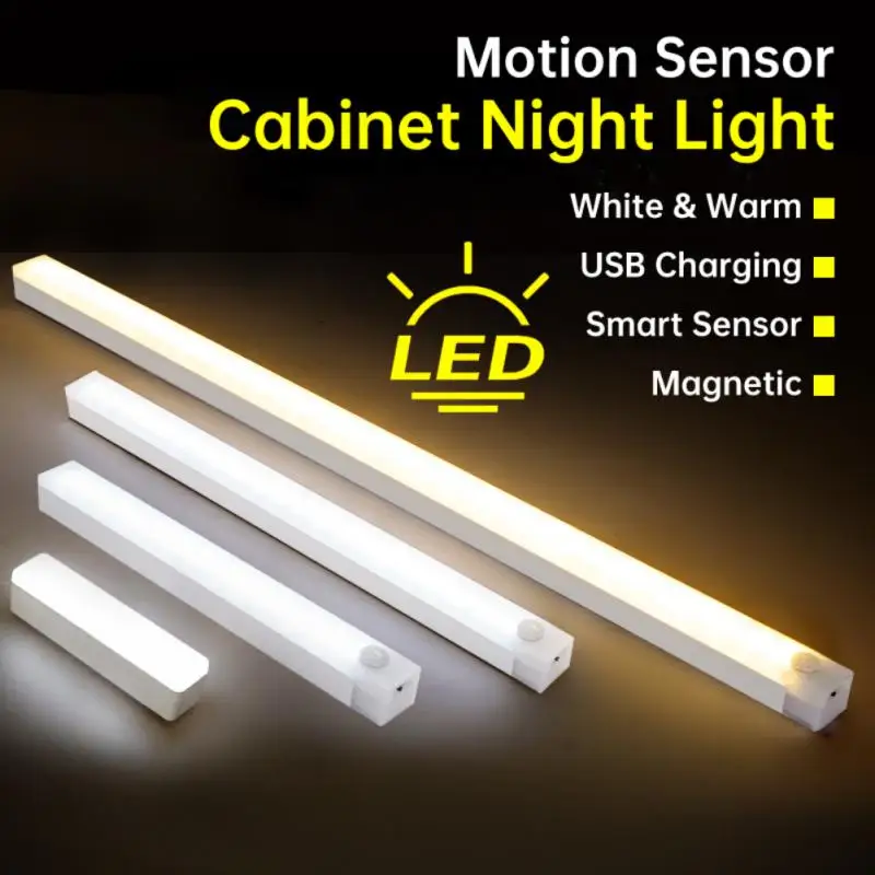 LED-lamp USB-nachtverlichting Kastlicht Oplaadbaar Bewegingssensor Licht Inductie Garderobe Kast Noodverlichting