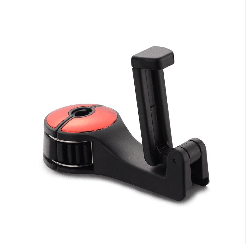 Verstelbare Auto Hoofdsteun Haken Mobiele Stand Auto Telefoon Houder Sluiting Seat Terug Hanger Clips Voor Handtas Huishoudelijke: Rood