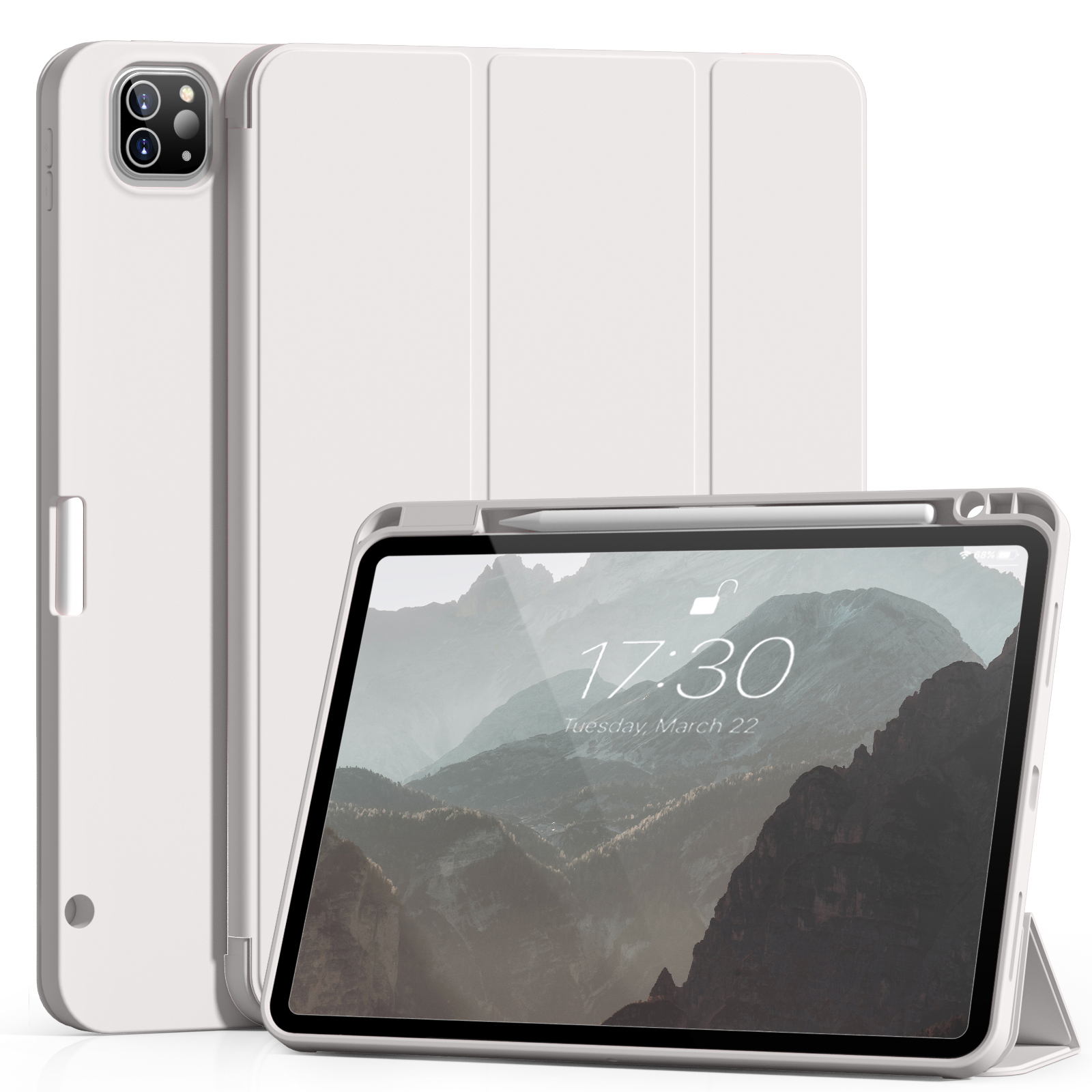 RBP para iPad Pro 11 de 12,9 pulgadas con estuche para lápices, para iPad Air 4/5ta generación 10,9 pulgadas mini 6 funda suave y delgada para tableta de TPU: Dieciséis / Azul