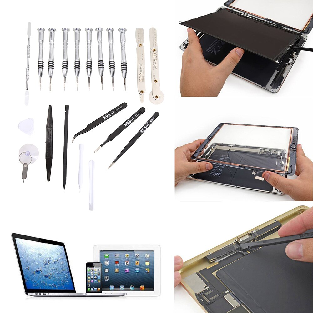 21 In 1 Mobiele Telefoon Reparatie Tools Kit Schroevendraaier Spudger Pry Opening Hand Tool Set Voor Apple Android Laptop Notebook pc