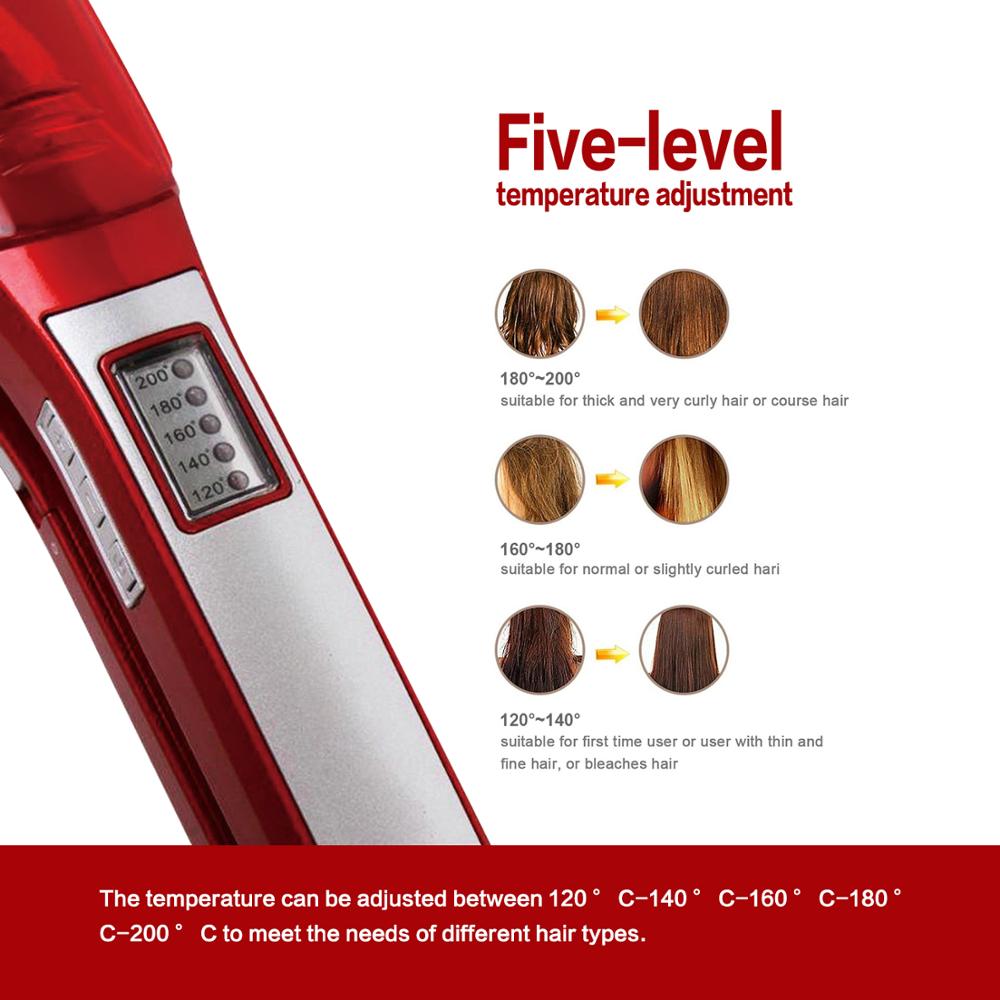 Steam Hair Straightener Ceramic Vapor Infrared Flat Iron Hair Straightening Curling Iron Hair Curler Hair Styling