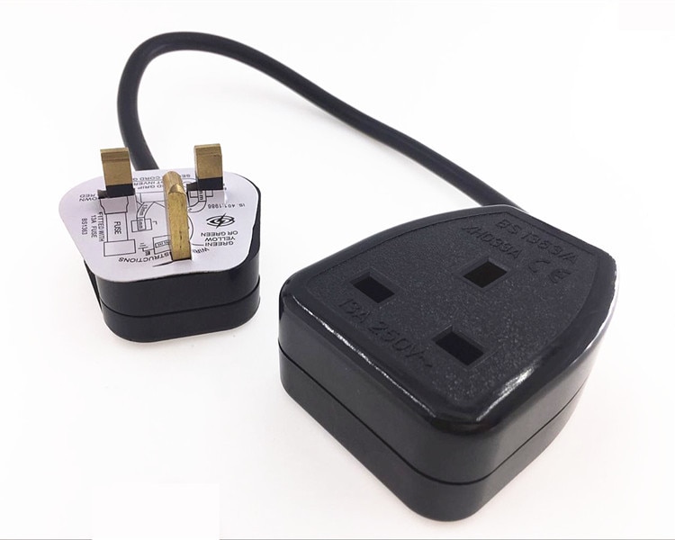 UK verlengsnoer, IEC UK 3Pin Stekker naar UK 3Pin Vrouwelijke Socket Power Adapter Kabel, 13A