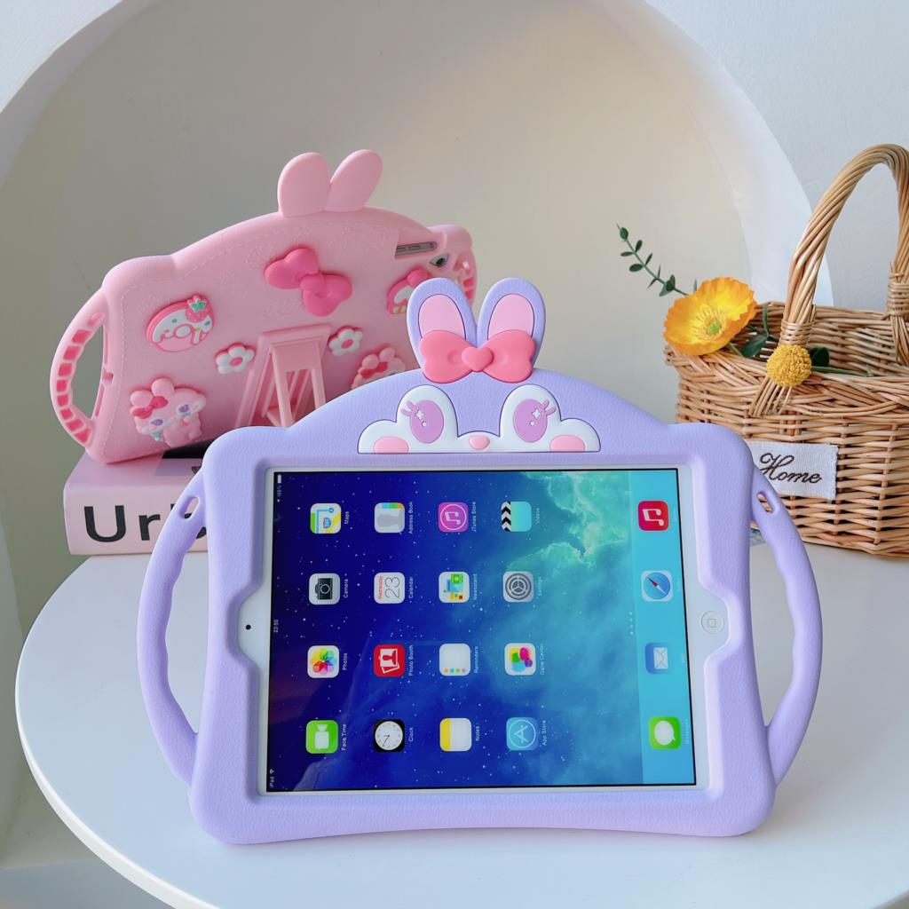Stativfodral till ipad air 4 10.9 mini 6 5 4 3 2 1 9.7 air 1 2 10.2 tum pro 11 mjukt silikonfodral med söta tecknade bilder för barn