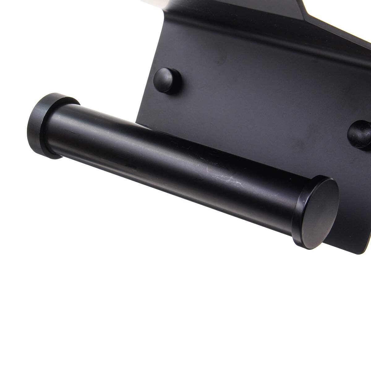 Papier Houders Badkamer Accessoires Wc WC Papier Houder Mobiele Telefoon Rolhouder met Plank Handdoekenrek Zwarte