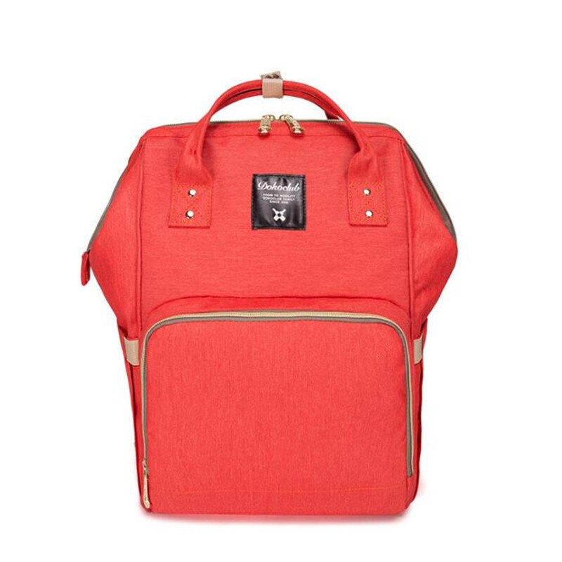 Dokoclub Baby Windel Tasche Große Kapazität Windel Tasche Reise Rucksack Mumie Pflege Taschen Multifunktionale Mutterschaft Tasche für Mutter: rot