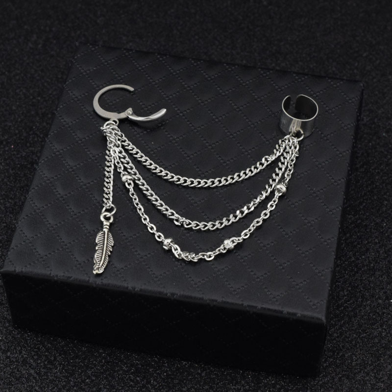 Boucles d'oreilles en acier inoxydable pour hommes/femmes, pendentif étoile lune, pompon Long, unisexe, bijoux Kpop Suga JIMIN, 1 pièce