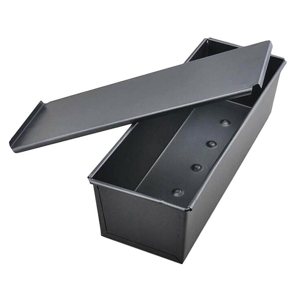 Non-Stick Bread Loaf Meatloaf Pan Black with Lid Iron Toast Mold Kitchen Bakeware French Bread Tray Baking Oven Shape Bake Suppl