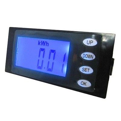 20a ac digital ledd effektmätare monitor spänning kwh tid watt energi volt ammeter