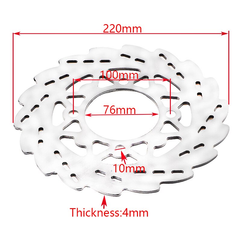 190mm220mm motorcycle front and rear brake discs are suitable for CRF50 KAYO BSE 70cc 90cc 110cc 125cc 140cc 160cc dirt pit bike: 220mm
