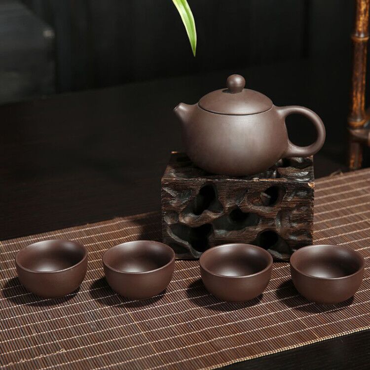 Purple sand tea set black/red ceramic kung fu Teapot, handmade Teapot Gaiwan Tea Ceremony Office Drinkware Chines Tea Set: B
