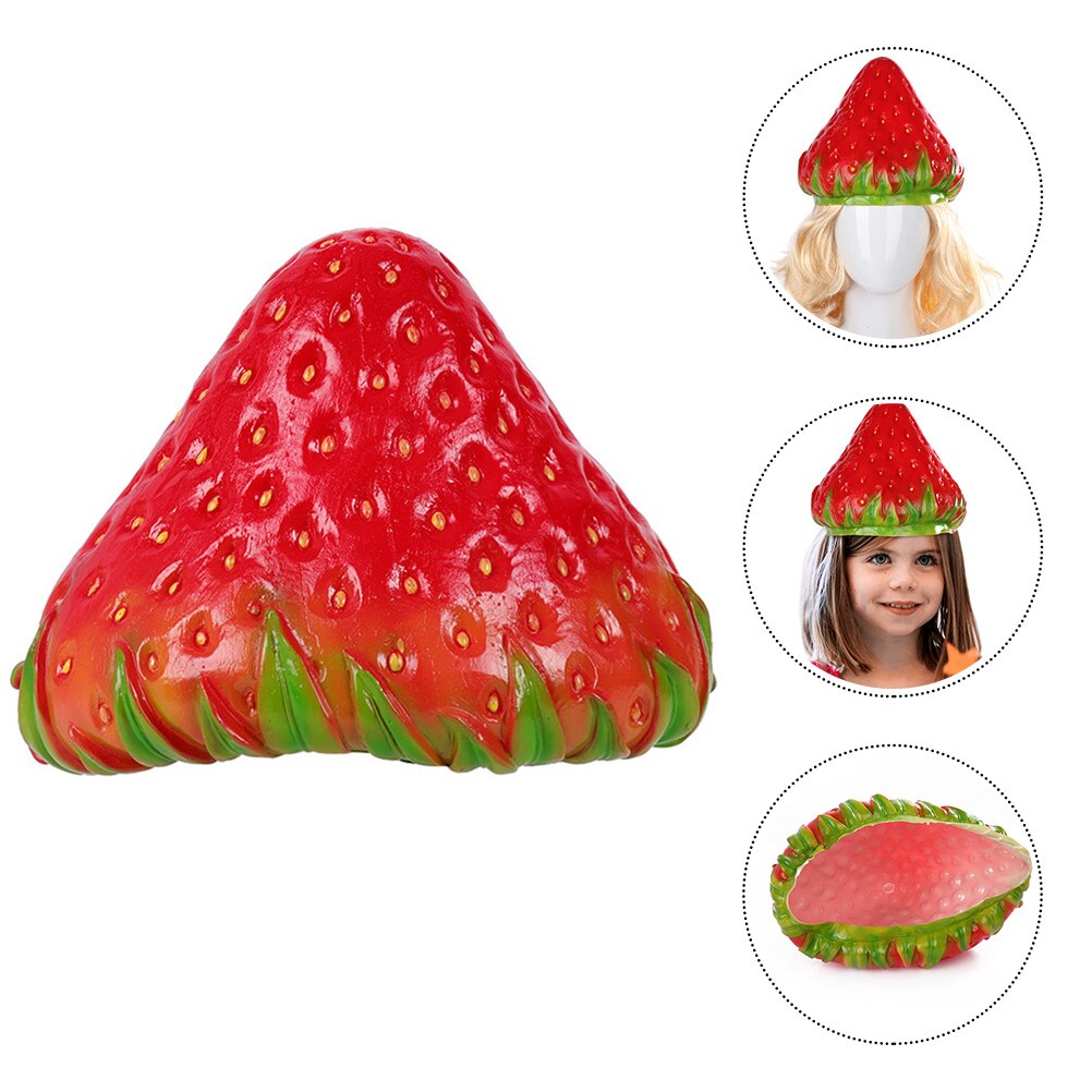 Drôle fraise chapeau nouveauté carnaval fête habiller Cosplay Costume chapeau fraise casquette Performance chapeau pour enfants fête d'anniversaire