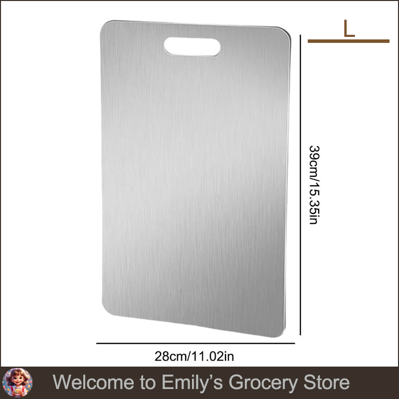 Antibacterial and Mildew-proof 304Stainless Steel Double-sided Food-grade Fruit Cutting Board Suitable for Various Cooking Tasks: green