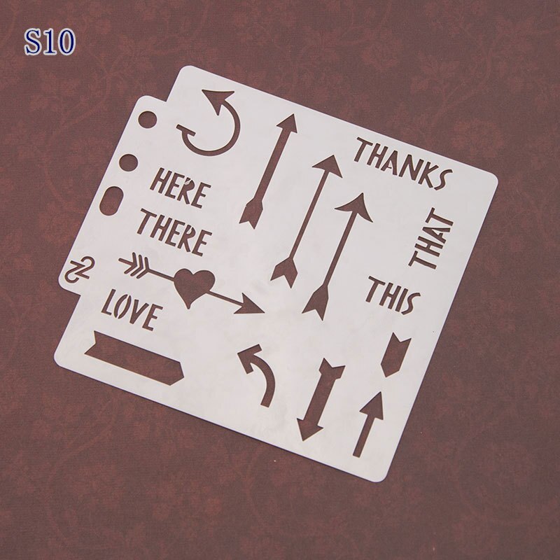 Cat Decorative Ruler Spray Painting Stencil Drawing Tool for Coffee Baking Cake Spraying Scrapnooking DecorationTemplate: Mark Stencil