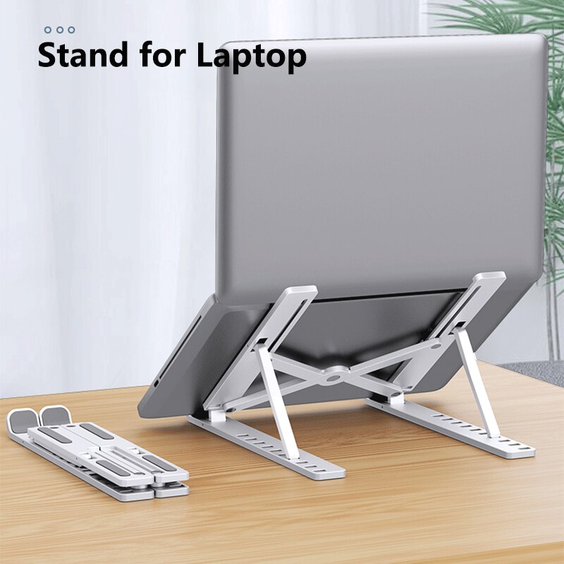 Adjustable Height with Multiply Angle Laptop Notebook Stand with Adjustable Riser Compatible for MacBook Pro/Air, Surface Laptop