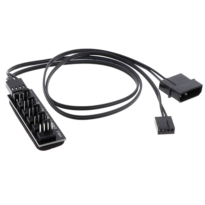 1 To 5 4Pin CPU cooler case fan Hub splitter adapter power cable