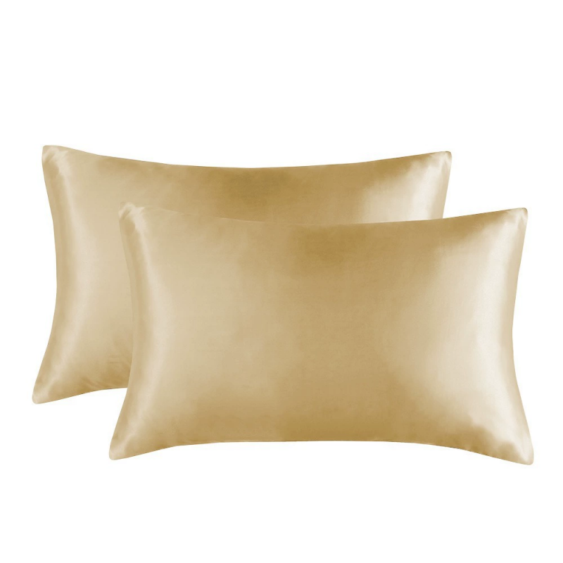 2Pcs/Set Satin Pillowcase Soft Breathable Smooth Cooling Pillow Covers for Sleeping Care Skin and Hair: USA Full(20x26 inch) / PURPLE