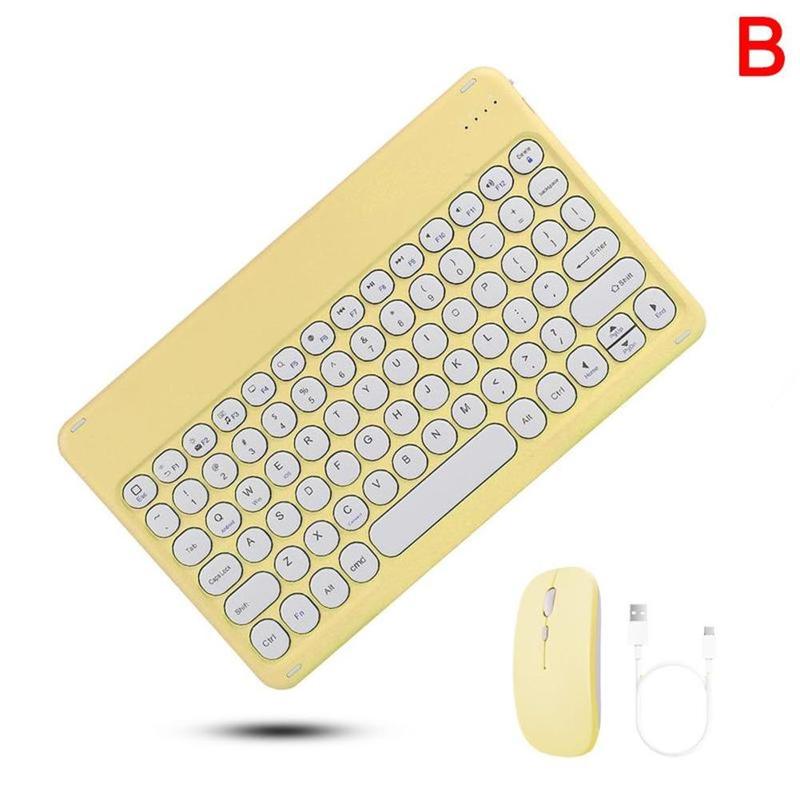Retro Bluetooth-kompatibel Drahtlose Tastatur Und Maus Set Für Samsung Ipad IPhone USB Lade Mäuse Mini Tastatur Für Tablet