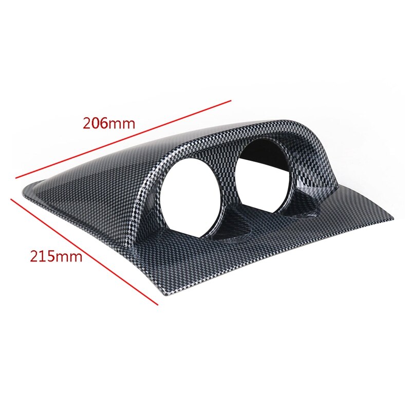 2 pulgadas 52mm coche doble tablero medidor vaina 2 Agujero tablero montaje soporte fibra de carbono