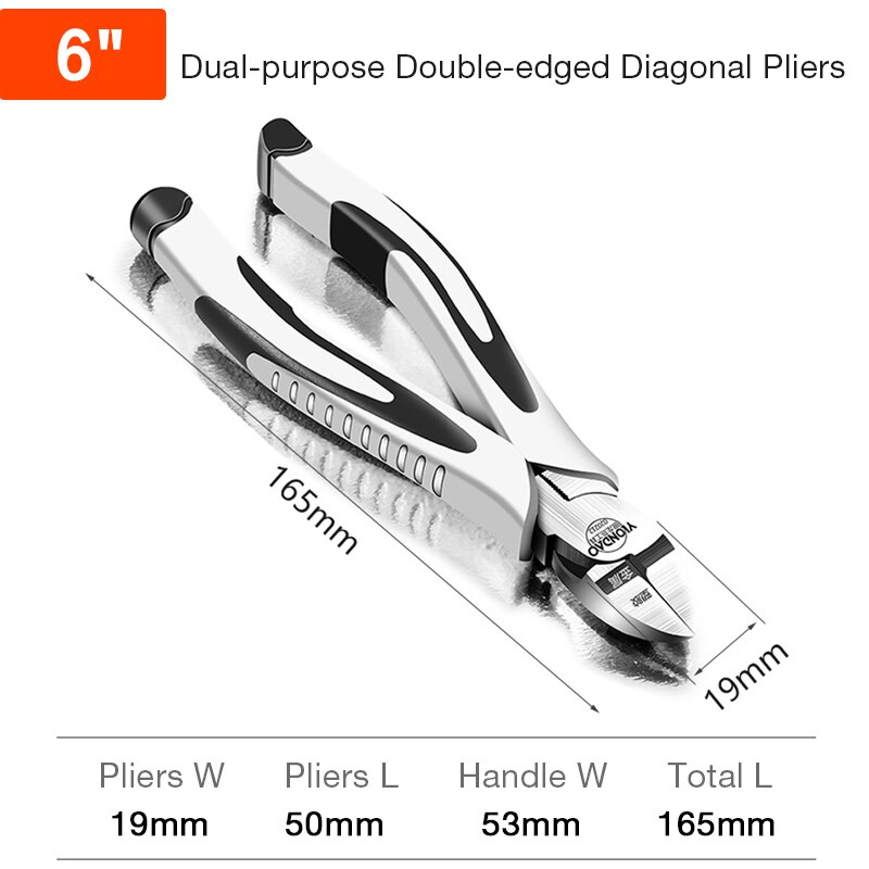 Multitool Pliers Set Wire Stripper Crimper Cable Cutter Crimping Crimp Electricians Tools Long Nose Diagonal Pliers: 6E