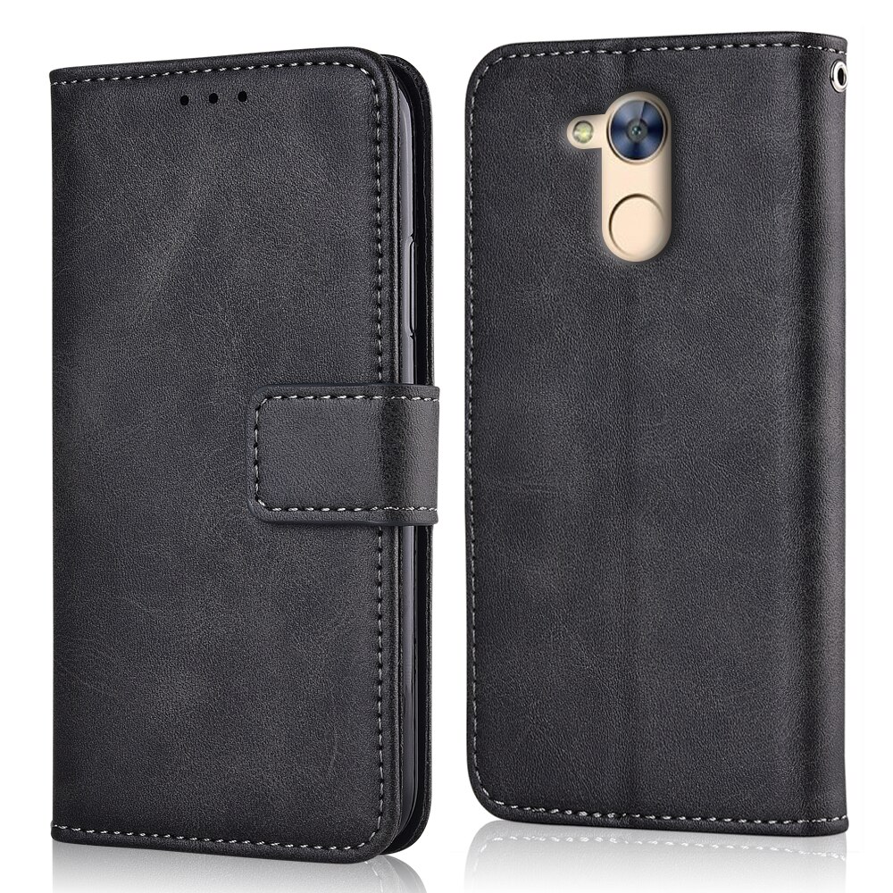 For On Huawei Honor 6A DLI-TL20 DLI-AL10 Cover Honor 6A Cover Wallet Case For Huawei Honor 6A DLI-TL20 DLI-AL10 Case: niu-Dark Grey