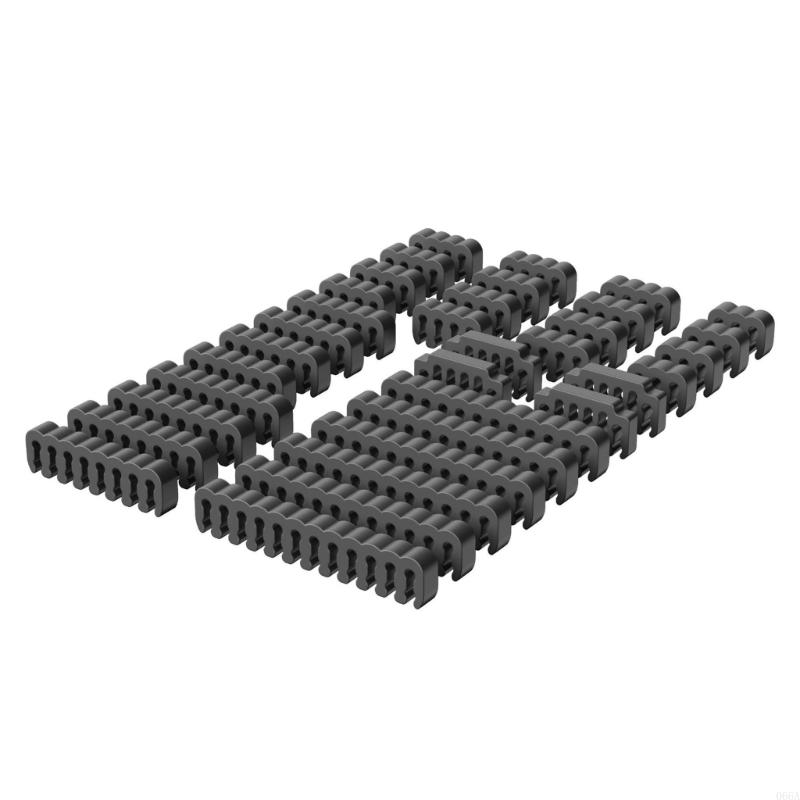 Power Cable Sleeve Management Tool Set with 34PCS Acrylic Combs for Efficient Power Cable Computer Wiring Arrangement: black