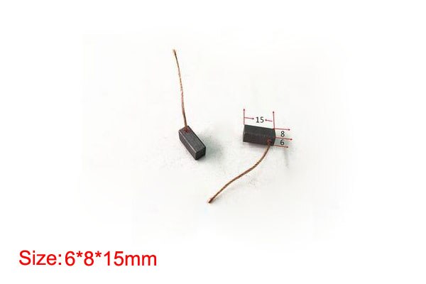 Bilrudebil vinduesløfter viskerregulator kulbørste kobberbørster (størrelse :6*8*15mm)