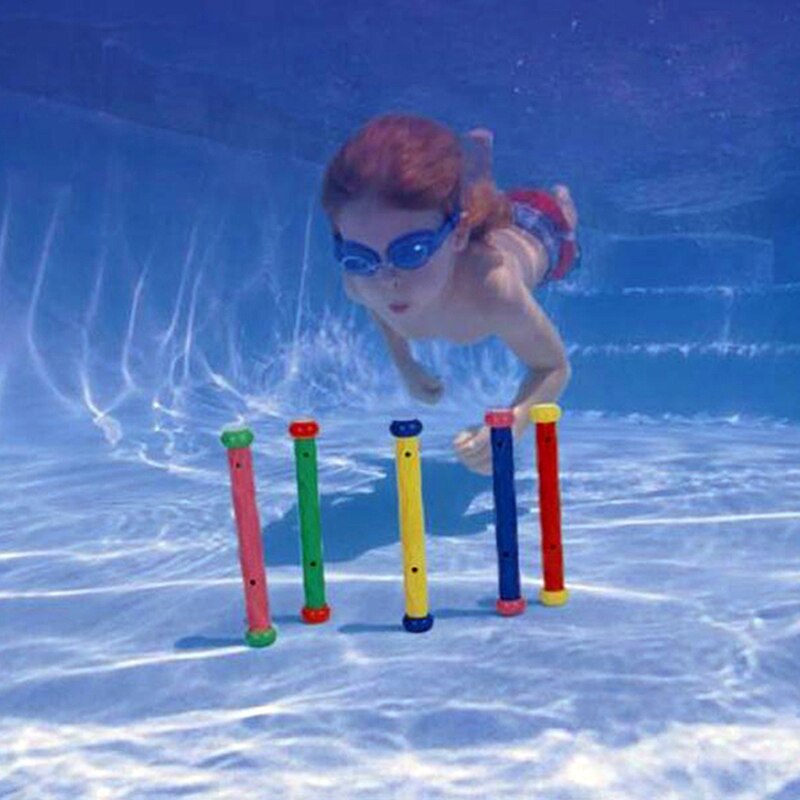5 PCS Summer dive bar toy underwater swimming play toy pool grab diving sticks toy accessory race stick water play swiming pool
