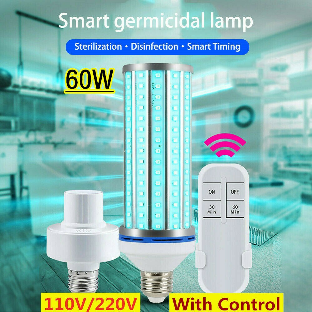 Usa magazijn uvc desinfectieapparaat 110/220v 60w uv kiemdodende desinfectielamp uvc led maïs 254nm -golf ultraviolette lampen