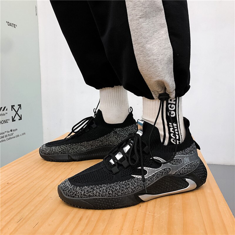 Mens Casual Shoes Shoes Men Lightweight Breathable Comfortable Men Sneakers Lace-up Mesh Flats Zapatos De Hombre